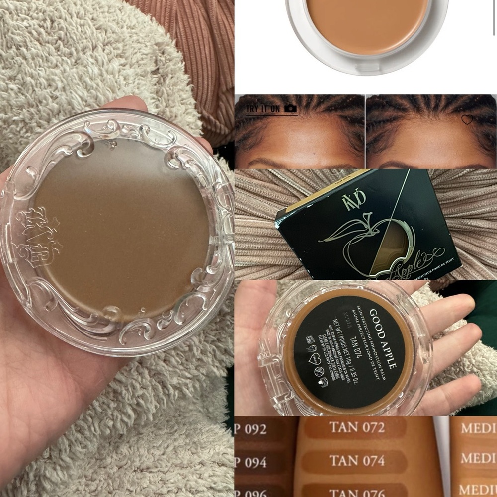 NIB KVD GOOD APPLE SKIN PERFECTING FOUNDATION BALM Tan 074 kat von d